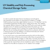 UV Stability and Poly Processing Chemical Storage Tanks